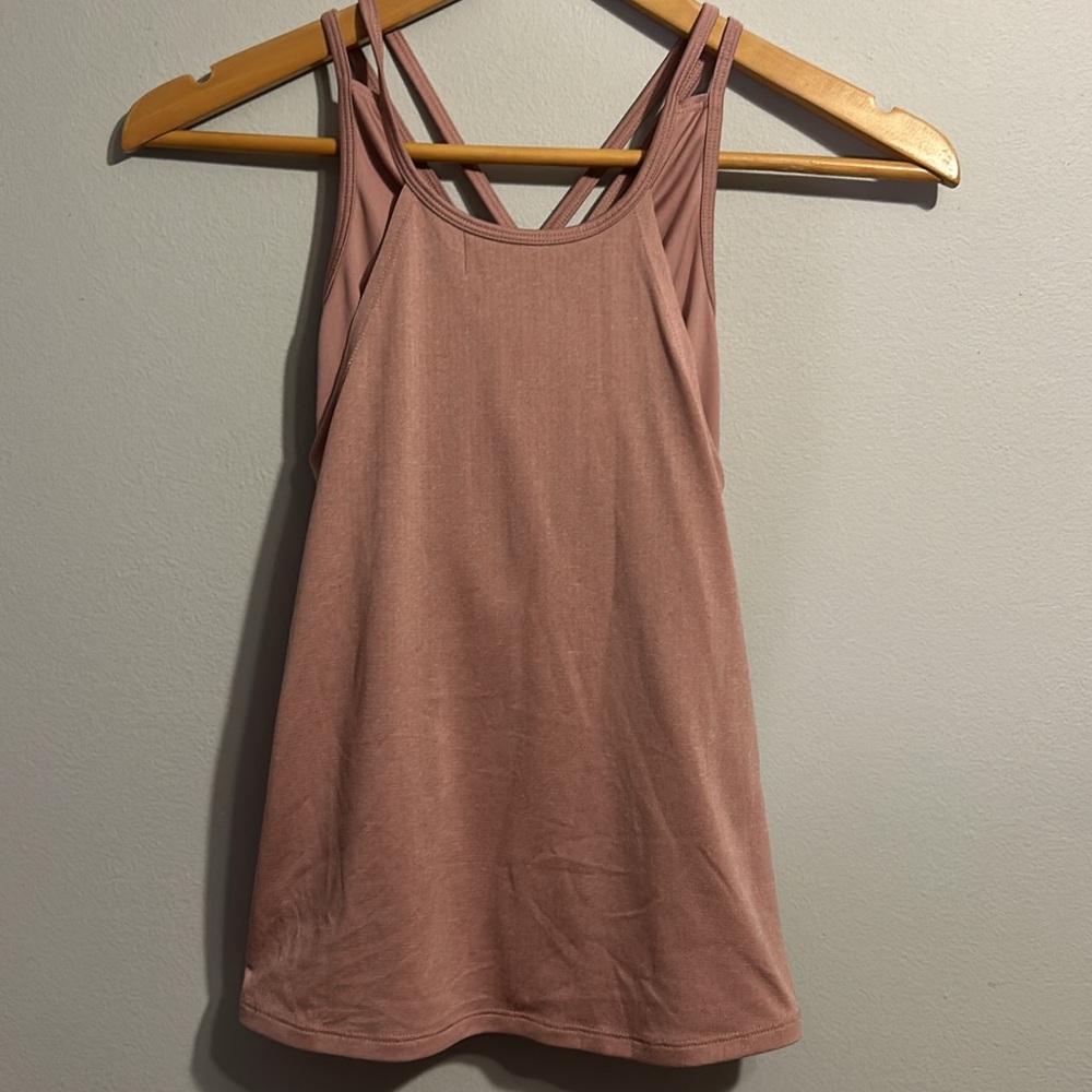 Blush Pink all in motion Work Out tank. Size girls Medium (7/8).